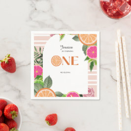 Tropical Citrus Baby zum ersten Geburtstag Waterco Serviette