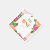 Tropical Citrus Baby zum ersten Geburtstag Waterco Serviette (Ecke)
