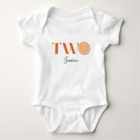 Tropical Citrus Baby zweiter Geburtstag Wasserfarb