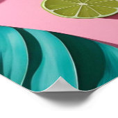 Tropical Citrus & Beach Aesthetic Wall Art Poster (Ecke)