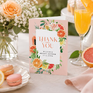 Tropical Citrus Brautparty Danke Karte