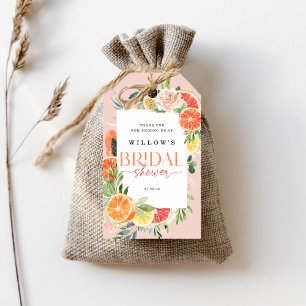 Tropical Citrus Brautparty Favor Tag Lemon Geschenkanhänger