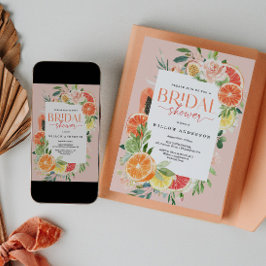 Tropical Citrus Bridal Dusche Einladung Lemon