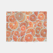 Tropical Citrus Frucht Orangen Tangerine Slices Wi Fleecedecke (Vorderseite (Horizontal))
