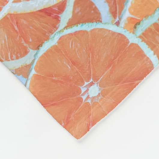Tropical Citrus Frucht Orangen Tangerine Slices Wi Fleecedecke (Ecke)