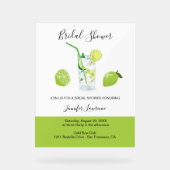 Tropical Citrus Green Lime Bridal Shower  Acrylschild (Vorderseite)