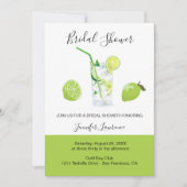 Tropical Citrus Green Lime Bridal Shower  Einladung (Vorderseite)