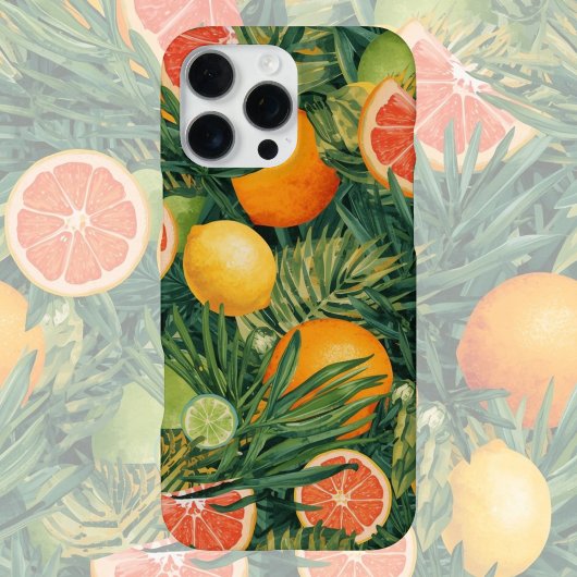 Tropical Citrus Medley – Watercolor Lemon, Orange  iPhone Hülle