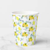 Tropical Citrus Sommer frische Orangenlemon Slice Pappbecher (Rückseite)