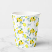 Tropical Citrus Sommer frische Orangenlemon Slice Pappbecher (Vorderseite)