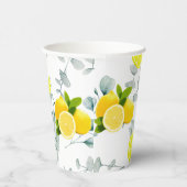 Tropical Citrus Sommer frische Orangenlemon Slice Pappbecher (Rechts)