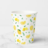 Tropical Citrus Sommer frische Orangenlemon Slice Pappbecher (Rückseite)