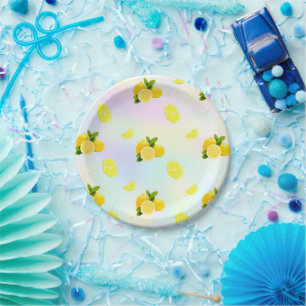 Tropical Citrus Sommer frische Orangenlemon Slice Pappteller