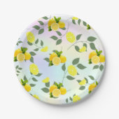 Tropical Citrus Sommer frische Orangenlemon Slice Pappteller (Vorderseite)