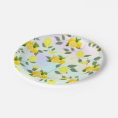 Tropical Citrus Sommer frische Orangenlemon Slice Pappteller (Schrägansicht)