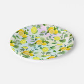 Tropical Citrus Sommer frische Orangenlemon Slice Pappteller (Schrägansicht)