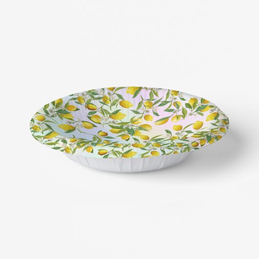 Tropical Citrus Sommer frische Orangenlemon Slice Pappteller (Gewinkelt)