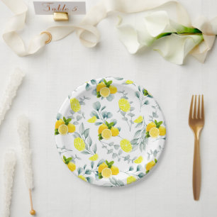 Tropical Citrus Sommer frische Orangenlemon Slice Pappteller