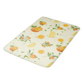 Tropical Citrus SUMMER Orange Lemon Slice Badematte (Schrägansicht)