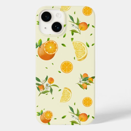 Tropical Citrus SUMMER Orange Lemon Slice Case-Mate iPhone Hülle (Rückseite)