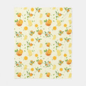 Tropical Citrus SUMMER Orange Lemon Slice Fleecedecke (Vorderseite)