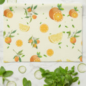 Tropical Citrus SUMMER Orange Lemon Slice Geschirrtuch (Gefaltet)