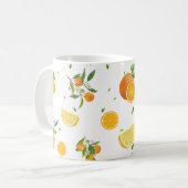 Tropical Citrus SUMMER Orange Lemon Slice Kaffeetasse (Vorderseite Links)