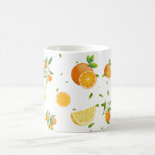 Tropical Citrus SUMMER Orange Lemon Slice Kaffeetasse (Mittel)