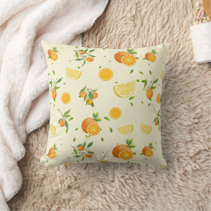 Tropical Citrus SUMMER Orange Lemon Slice Kissen