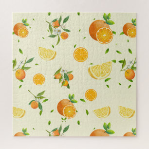 Tropical Citrus SUMMER Orange Lemon Slice Puzzle