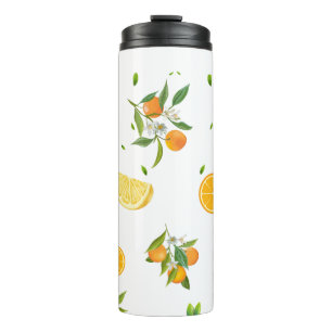 Tropical Citrus SUMMER Orange Lemon Slice Thermosbecher