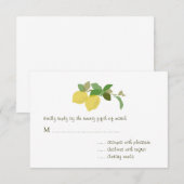 Tropical Citrus Wedding RSVP Card Karte (Vorne/Hinten)