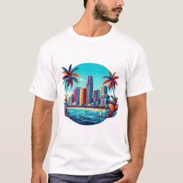 Tropical Cityscape Oasis T-Shirt