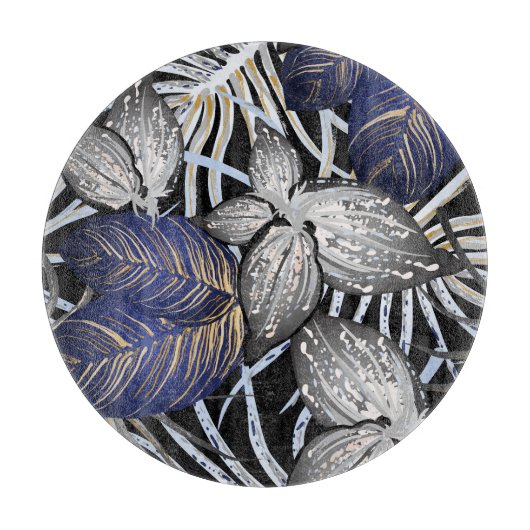 Tropical Class ist eine blaue, silberne und golden Schneidebrett (Vorderseite)