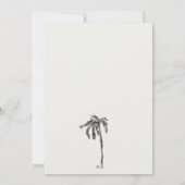 Tropical Coastal Palm Tree Sketch Baby Dusche Einladung (Rückseite)