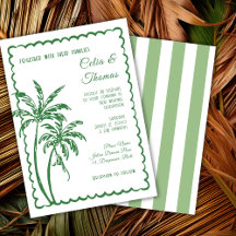 Tropical Coastal Retro Beach Destination Wedding