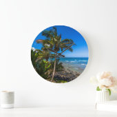 Tropical coastline große wanduhr (Zuhause)