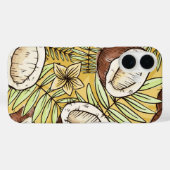 Tropical Coconut Sketch Summer Vibes Case-Mate iPhone Hülle (Rückseite (Horizontal))