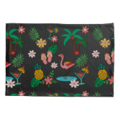 Tropical Collage Pillow Case (diff. background) Kissenbezug (Rückseite-Links)