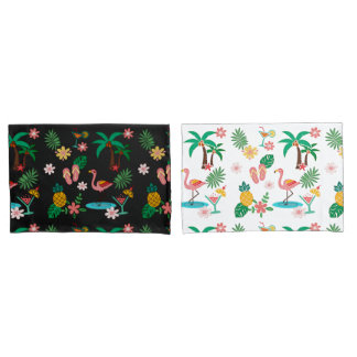 Tropical Collage Pillow Case (diff. background) Kissenbezug