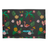 Tropical Collage Pillow Case (diff. background) Kissenbezug (Vorderseite-Links)