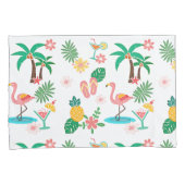 Tropical Collage Pillow Case (diff. background) Kissenbezug (Vorderseite-Rechts)