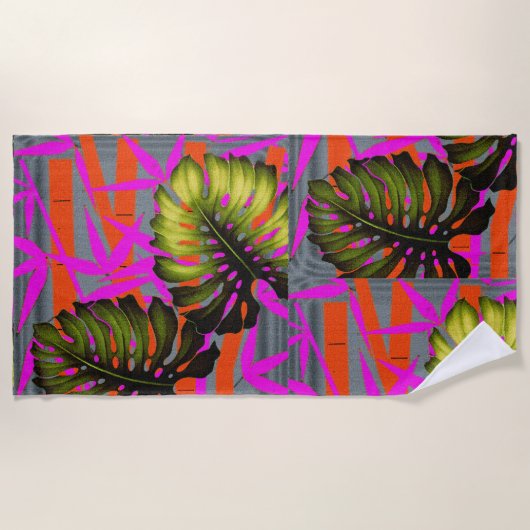 Tropical Color Storm Abstract Island Energy Strandtuch (Vorderseite)