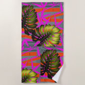 Tropical Color Storm Abstract Island Energy Strandtuch (Vorderseite)