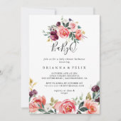 Tropical Colorful BabyQ Baby Duschgrill Einladung (Vorderseite)