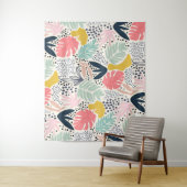 Tropical Colourful Collage Pattern Wandteppich (Beispiel)