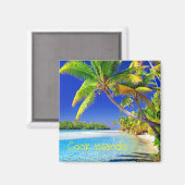Tropical Cook Islands Paradise Magnet (Vorderseite/Rückseite)
