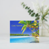 Tropical Cook Islands Paradise Postkarte (Stehend Vorderseite)