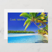 Tropical Cook Islands Paradise Postkarte (Vorne/Hinten)
