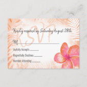 Tropical Coral Pink Plumeria UAWG Enclosure Card Hinweiskarte (Vorderseite)